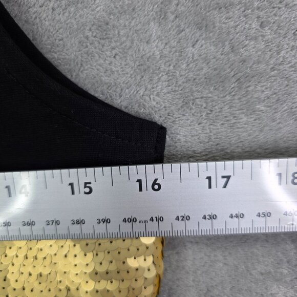 Womens Outlander Evening Gold & Black Sequin Zebra Print Bodycon Dress Size S - Picture 7 of 9